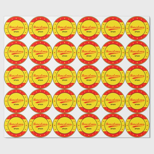Papier Cadeau Barcelone (Plat)