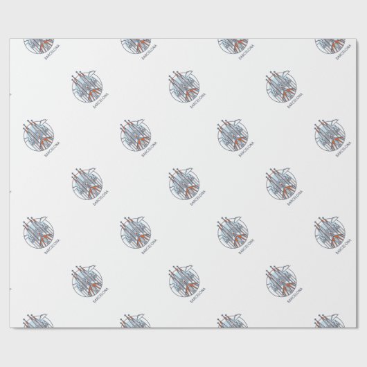 Papier Cadeau Barcelone (Plat)