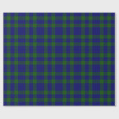 Papier Cadeau Barclay clan tartan bleu vert plaid (Plat)