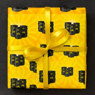 Papier Cadeau Barils de pétrole