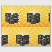 Papier Cadeau Barils de pétrole (Plat)