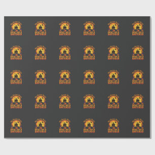 Papier Cadeau Barman Halloween Maison Hantée Sorcière Citrouille