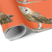 Papier Cadeau Barn Owl (Coin rond)