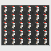 Papier Cadeau Barn Owl Père Noël (Plat)