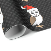 Papier Cadeau Barn Owl Père Noël (Coin rond)
