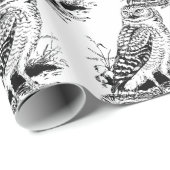 Papier Cadeau Barne Owl Thunder_Cove (Coin rond)