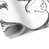 Papier cadeau Baroque Flourish (Coin rond)