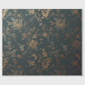 Papier Cadeau Baroque Gold Gift Wrap | Floral (Plat)