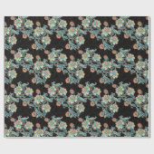 Papier Cadeau Baroque Golden Floral Elegant (Plat)