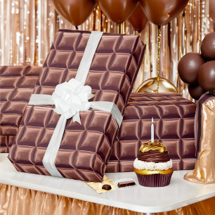 Papier Cadeau Barre à bonbons au chocolat
