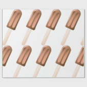 Papier Cadeau Barre de glace à la Popsicle au chocolat (Plat)
