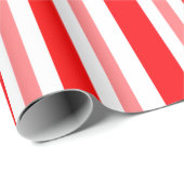 Papier Cadeau Barré rouge et rose (Coin rond)