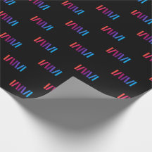 Barres de logo WMSA Gift Wrap sur fond noir mat, 6