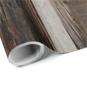 Papier Cadeau Barres Récupérées Bois rustique (Coin rond)