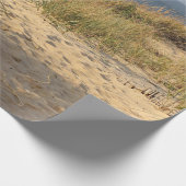 Papier Cadeau Barrière de plage dans les dunes de sable (Coin)