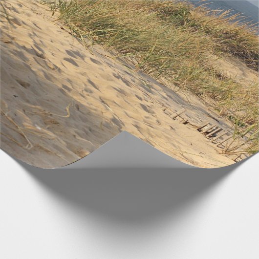 Papier Cadeau Barrière de plage dans les dunes de sable (Coin)