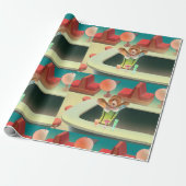 Papier Cadeau Bartending Dog in Retro Bar (Déroulé)