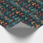 Papier Cadeau Bas de Noël de nuit silencieux (Coin)