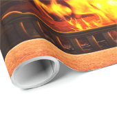 Papier Cadeau Bas de Noël et papier d'emballage de cheminée (Coin rond)