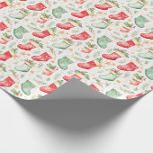 Papier Cadeau Bas de Noël Festive (Coin)