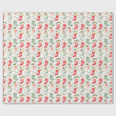 Papier Cadeau Bas de Noël rouges et verts (Plat)