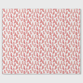 Papier Cadeau Bas nordiques Noël scandinave Rouge Blanc (Plat)