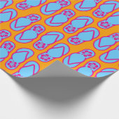 Papier Cadeau Bascules électroniques hawaïennes dans bleu et (Coin)