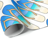 Papier Cadeau Bascules électroniques - plage (Coin rond)