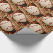Papier Cadeau Base-ball avec un vieux gant (Coin)