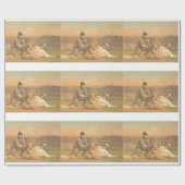 Papier Cadeau Base-ball classique SUPÉRIEUR (Plat)