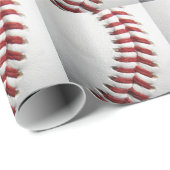 Papier Cadeau Baseball (Coin rond)