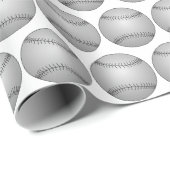 Papier Cadeau Baseball (Coin rond)