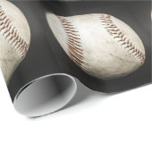 Papier Cadeau Baseball (Coin rond)