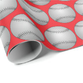 Papier Cadeau Baseball (Coin rond)