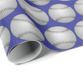 Papier Cadeau Baseball (Coin rond)