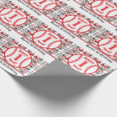 Papier Cadeau Baseball 1er anniversaire (Coin)