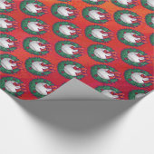 Papier Cadeau Baseball en couronne rouge (Coin)