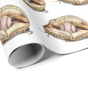 Papier Cadeau baseball en gant