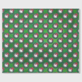 Papier Cadeau Baseball en Motif de couronne de Noël (Plat)