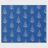 Papier Cadeau Baseball et Chaussettes rouges Arbre de Noël (Plat)