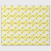 PAPIER CADEAU BASEBALL ET SOFTBALL (WRAP) (Plat)