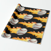 Papier Cadeau Baseball flamboyant (Déroulé)