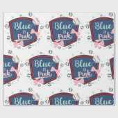 Papier Cadeau Baseball ou bows Genre Reveal (Plat)