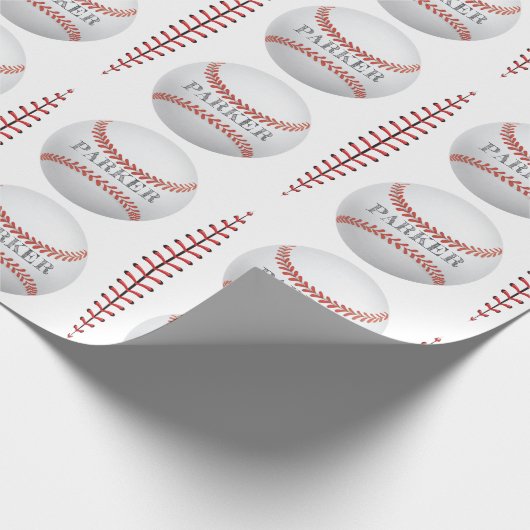 Papier Cadeau Baseball personnalisé (Coin)