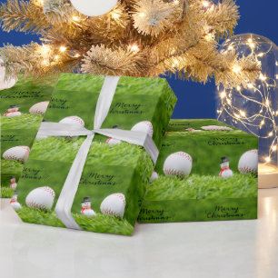 Papier Cadeau Baseball pour Noël