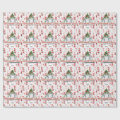 Papier Cadeau Baseball pour Noël avec le Père Noël (Plat)