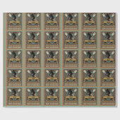 Papier Cadeau Baseball Softball Nom Numéro d'âge Anniversaire (Plat)