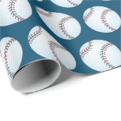 Papier Cadeau Baseball sur mesure (Coin rond)