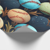 Papier Cadeau Baseballs multicolores (Coin)
