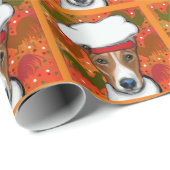 PAPIER CADEAU BASENJI (Coin rond)